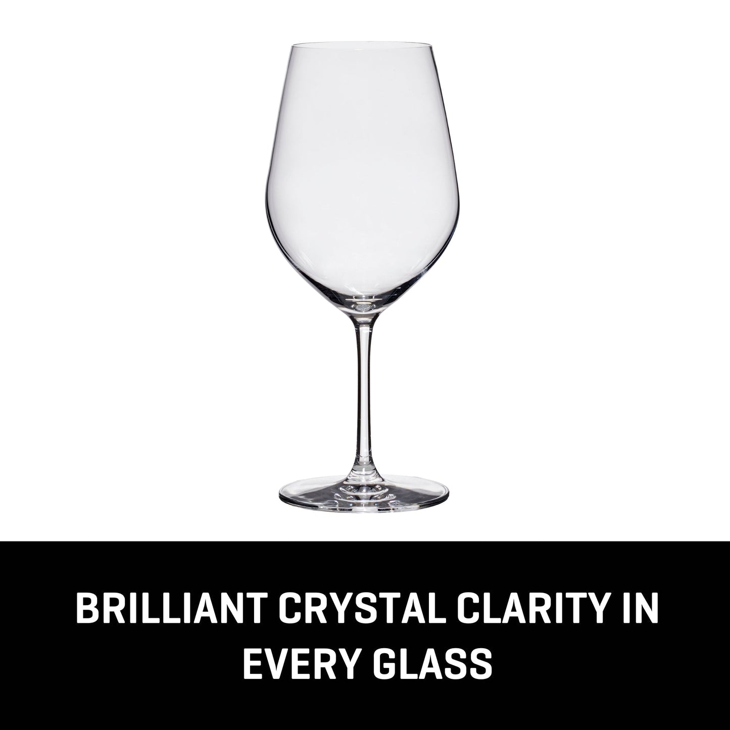 Lucaris Tokyo Temptation Bordeaux Glasses (4-Pieces), 21-ounce, Dishwasher Safe, Lead-free Crystalline