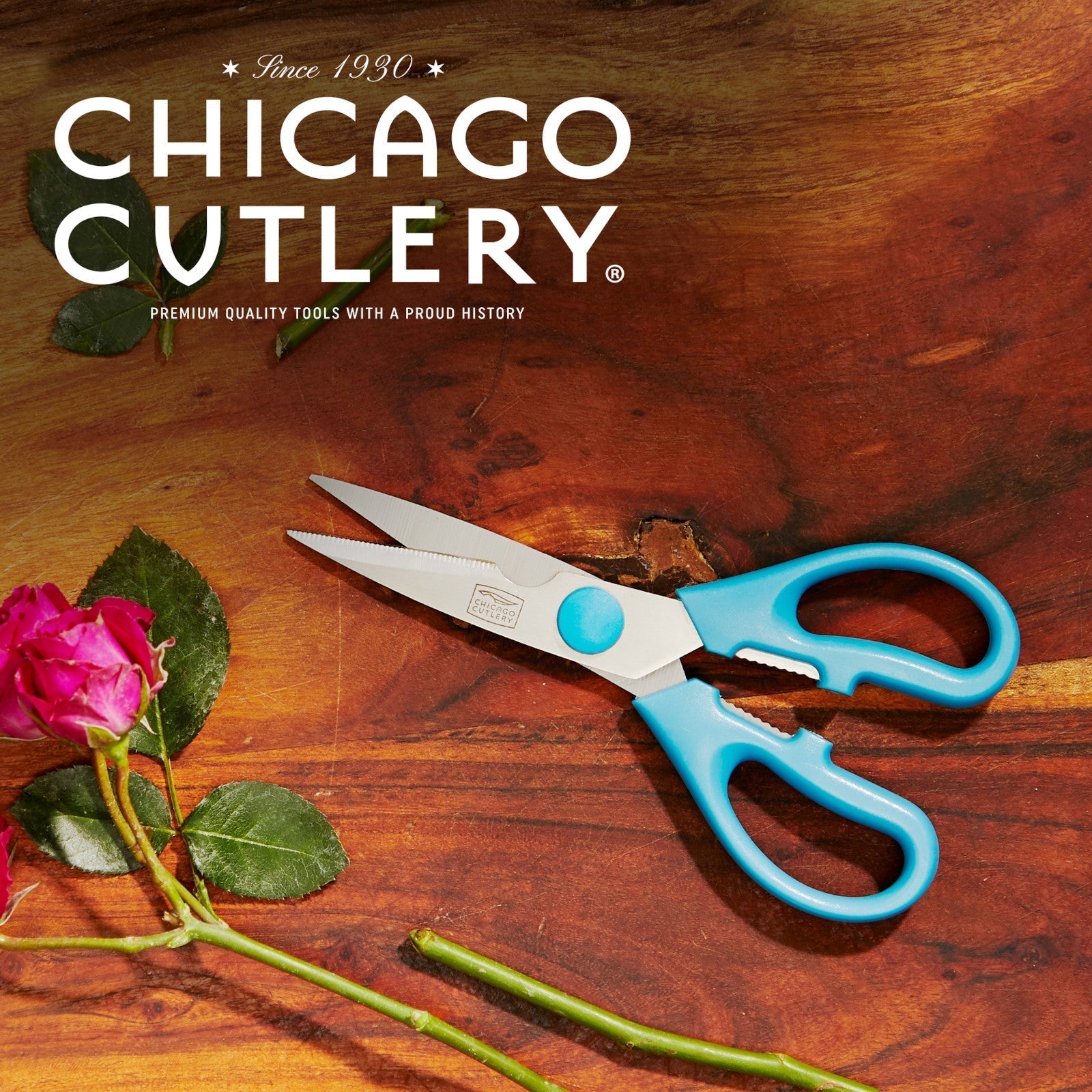Chicago Cutlery 2-piece Kitchen Shears in Blueberry and Blue Frost